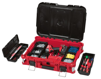 Milwaukee PACKOUT Red Tool Box - 22.1 in Length - 16.1 in Wide - 48-22-8424