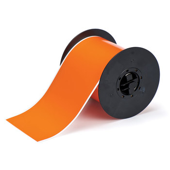 Picture of Brady Orange Indoor / Outdoor Polyester Thermal Transfer B30C-4000-569-OR Continuous Thermal Transfer Printer Label Roll (Main product image)