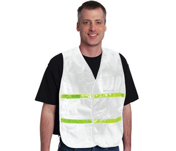 Picture of PIP 300-2511 White 2XL/3XL Cotton/Polyester Solid High-Visibility Vest (Main product image)