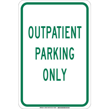 Picture of Brady B-555 Aluminum Rectangle White English Parking Restriction, Permission & Information Sign part number 129657 (Main product image)