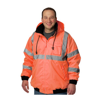 Picture of PIP 333-1762 Hi-Vis Orange/Black 5XL Polyester (Shell) Work Jacket (Main product image)