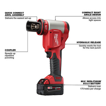 Milwaukee M18 FORCE LOGIC Knockout Tool Kit 2676-22