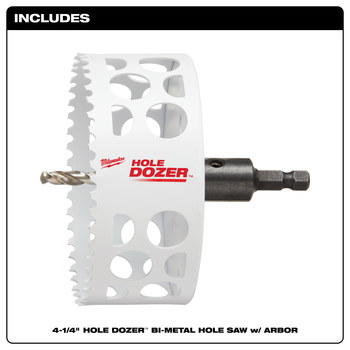 Milwaukee HOLE DOZER Hole Saw 49-56-9687 - 3/5 TPI - 4 1/4 in Diameter - Bi-Metal