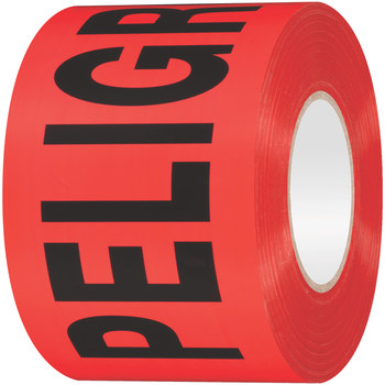 Shurtape BT 100 Red Barricade Tape - 3 in Width x 1000 ft Length - 2 - 3 mil Thick - SHURTAPE 232532