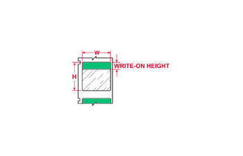 Picture of Brady Clear / Green Self-Extinguishing, Self-Laminating Vinyl Thermal Transfer WML-717-292-GR Die-Cut Thermal Transfer Printer Label Roll (Main product image)