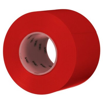 3M 7100259700 Red Durable Floor Marking Tape - 4 in Width x 36 yd Length - 17 mil Thick - 40989