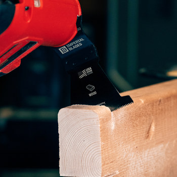 Milwaukee One Fit End Cut Oscillating Fast Cut Wood Blade IBOA250-1 - 2.5 in Width x 0.025 in Thick - High Carbon Steel