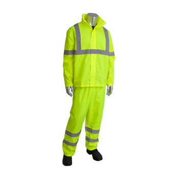 PIP Falcon Viz Rain Suit 353-1000LY 353-1000LY-4X/5X - Size 4XL/5XL - High-Visibility Lime Yellow - 10003