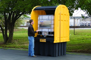 Justrite EcoPolyBlend Pallet & Shed IBC 28677 - Black/Yellow - 13359