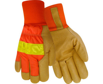 Picture of Red Steer 59060 Orange/Yellow 2XL Grain Pigskin Leather Driver's Gloves (Main product image)