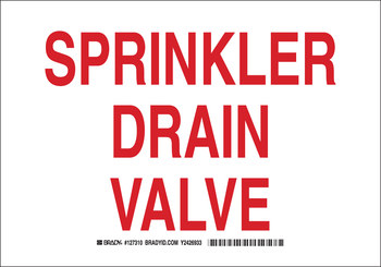 Picture of Brady B-302 Polyester Rectangle White English Fire Extinguishing System Sign part number 127313 (Main product image)