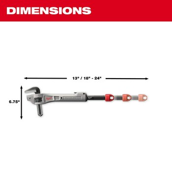Milwaukee 48-22-7322 Pipe Wrench - Aluminum, Carbon Steel - 20 in