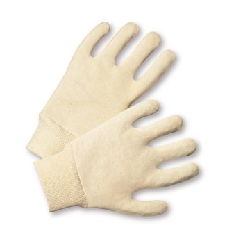 Picture of West Chester KJ55PI White Large Cotton/Polyester Full Fingered General Purpose Gloves (Main product image)