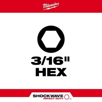 Milwaukee SHOCKWAVE Impact Duty Hex Insert Bit 48-32-4707 - Alloy Steel - 1 in Length - 34408