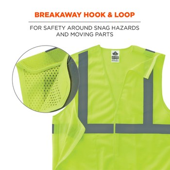 Ergodyne Glowear High-Visibility Vest 8215BA 21075 - Size Large/XL - High-Visibility Lime