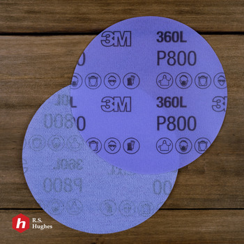 3M Hookit 360L Hook & Loop Disc 55722 - Aluminum Oxide - 5 in - P800 - Super Fine