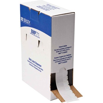 Picture of Brady M710 White, Clear Vinyl Thermal Transfer BM-29-427 Self-Laminating Wire & Cable Labels (Main product image)