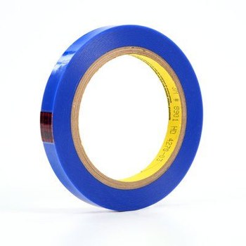 3M 8901 Blue Polyester Masking Tape - 1/2 in Width x 72 yd Length