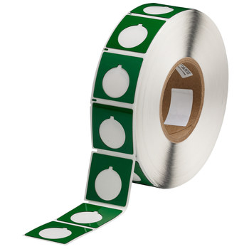 Picture of Brady Green Polyester Thermal Transfer THTEP-169-593-.5GN Die-Cut Thermal Transfer Printer Label Roll (Main product image)