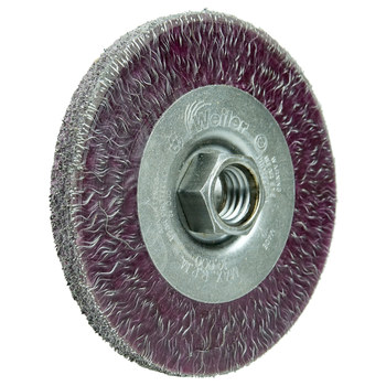 Weiler Polyflex 35416 Wheel Brush - 4 in Dia - Encapsulated Crimped Steel Bristle