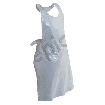 Picture of Epic White Polyethylene Chemical-Resistant Apron (Main product image)