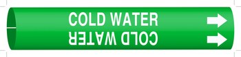 Picture of Brady White on Green Plastic 4029-G Strap-On Pipe Marker (Main product image)