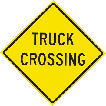 Picture of Brady B-959 Aluminum Square Yellow English Truck & Forklift Warehouse Traffic Sign part number 115601 (Main product image)