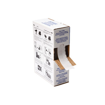 Picture of Brady Clear / White Self-Extinguishing, Self-Laminating Vinyl Thermal Transfer BPTL-29-427 Die-Cut Thermal Transfer Printer Label Roll (Main product image)