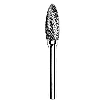 Picture of Dynabrade Carbide Double Cut SH-41 1/8 in Flame Abrasive Burr 93346 (Main product image)