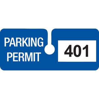 Picture of Brady 96283 Blue Vinyl Pre-Printed Vehicle Hang Tag (Main product image)