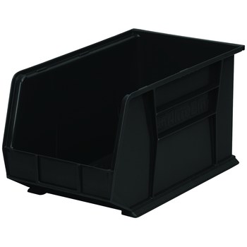 Picture of Akro-Mils 30260 Akrobin 60 lb Black Industrial Grade Polymer Hanging / Stacking Storage Bin (Main product image)