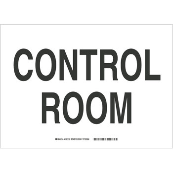 Picture of Brady B-120 Fiberglass Reinforced Polyester Rectangle White English Door Sign part number 132115 (Main product image)