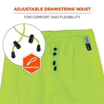 Ergodyne Glowear High-Visibility Pants 8925 24454 - Size Large - High-Visibility Lime