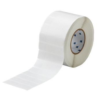 Picture of Brady Clear / White Self-Extinguishing, Self-Laminating Vinyl Thermal Transfer THT-65-427-3 Die-Cut Thermal Transfer Printer Label Roll (Main product image)