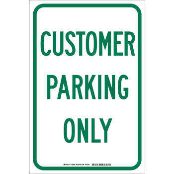 Picture of Brady B-959 Aluminum Rectangle White English Parking Restriction, Permission & Information Sign part number 103696 (Main product image)