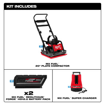 Milwaukee MX FUEL Plate Compactor Kit MXF220-2HD - 164 lb
