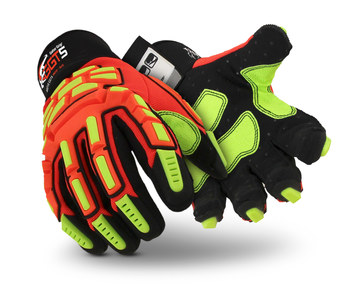 Picture of HexArmor GGT5 Mud Grip GGT5 High-Visibility Red/Yellow/Black 7 SuperFabric/Synthetic Leather Synthetic Cut and Sewn Cut-Resistant Gloves (Main product image)