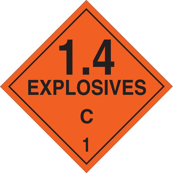 Picture of Brady B-120 Fiberglass Reinforced Polyester Square Orange English Truck Placards Sign part number 63362 (Main product image)