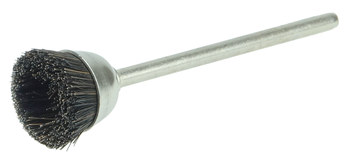 Weiler Horsehair Cup Brush - Unthreaded Stem Attachment - 1/2 in Diameter - 26091