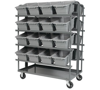 Picture of Akro-Mils RACR5MR 16 (34303-Tub), 32 (34301-Tub) 1000 lb Gray Industrial Grade Polymer Tub Rack (Main product image)