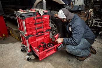 Milwaukee PACKOUT Red/Black Drawer Tool Box - 16.3 in Length - 22.2 in Wide - 48-22-8442