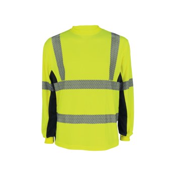 Global Glove FrogWear High-Visibility Reflective Shirt GLO-225LS/LG - Size Large - Lime - GLO-225LS LG