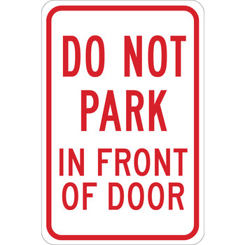 Picture of Brady B-401 High Impact Polystyrene Rectangle White English Parking Restriction, Permission & Information Sign part number 124327 (Main product image)