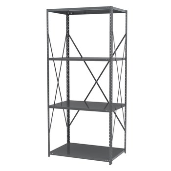 Picture of Akro-Mils AS2479 6500 lb Adjustable Gray Powder Coated Steel 22 ga Open Fixed Shelving System (Main product image)