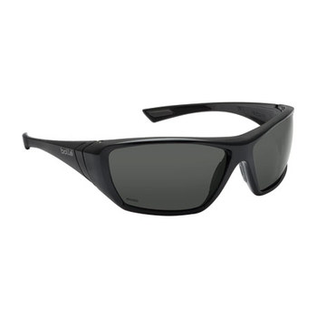 Picture of Bolle Safety Hustler 253-HR-400 Gray Shiny Black Universal Polycarbonate Standard Safety Glasses (Main product image)