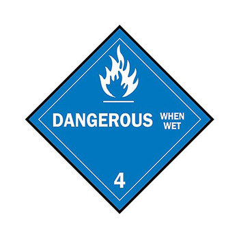 Picture of Brady B-101 Polycoated Tagstock Square Blue English Truck Placards Sign part number 63448 (Main product image)