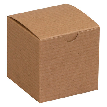 Gift Boxes, 3" x 3" x 3" Kraft - [PRICE is per CASE]
