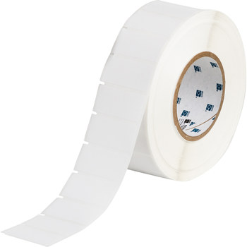 Picture of Brady Clear / White Self-Extinguishing, Self-Laminating Vinyl Thermal Transfer THT-137-427-3-AW Die-Cut Thermal Transfer Printer Label Roll (Main product image)