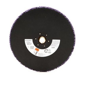 3M Scotch-Brite CX-DN Silicon Carbide Deburring Disc - Very Coarse Grade - Quick Change Attachment - 7 in Diameter - 33196