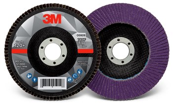 3M 769F Type 27 Flap Disc 05928 - Ceramic Precision-Shaped Grain - 5 in - 120+ - Fine
